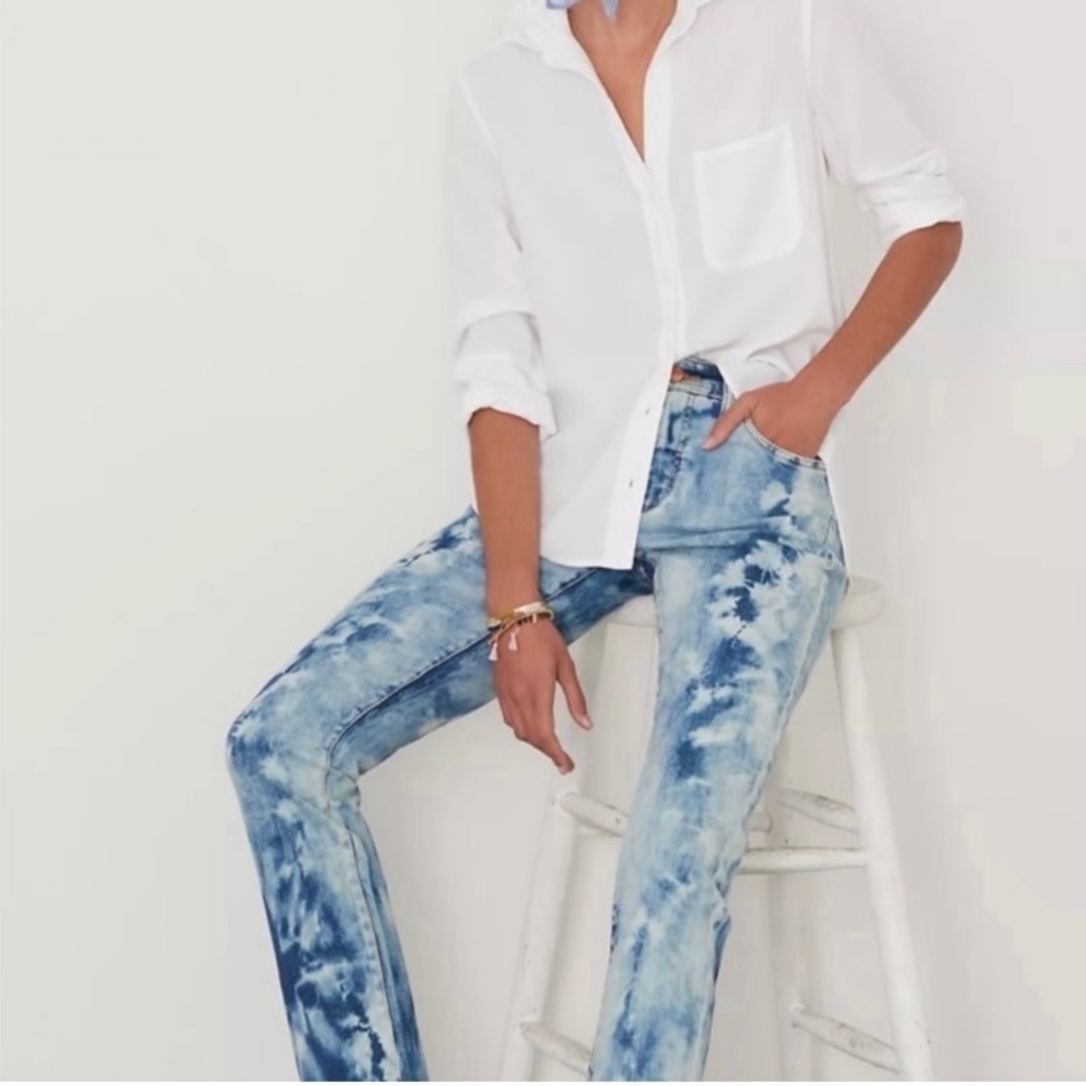Anthropologie Pilcro Women’s Denim Jeans Tie Dye Slim Boyfriend Size 27